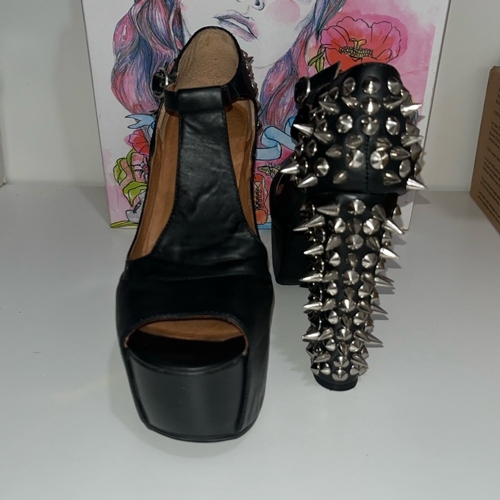 Jeffrey Campbell Black Foxy Spike Heels